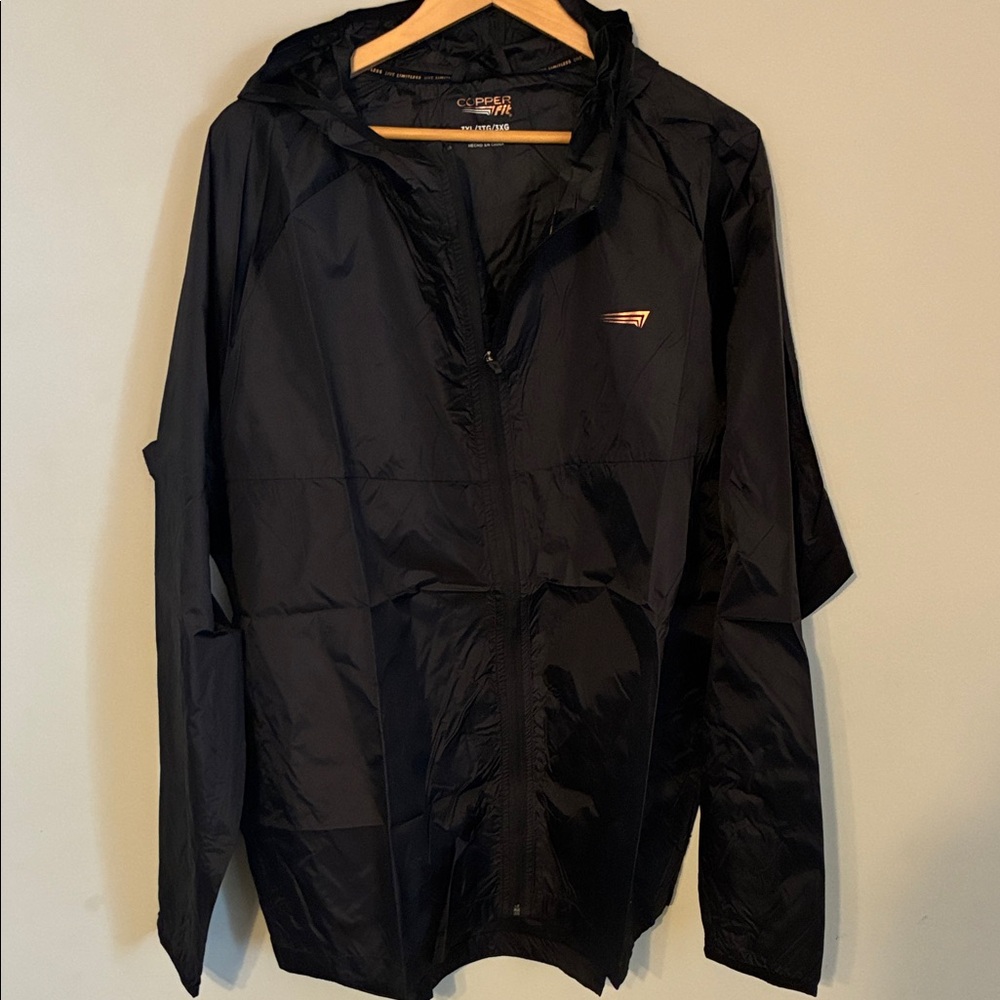Copper Fit Black Windbreaker Jacket
